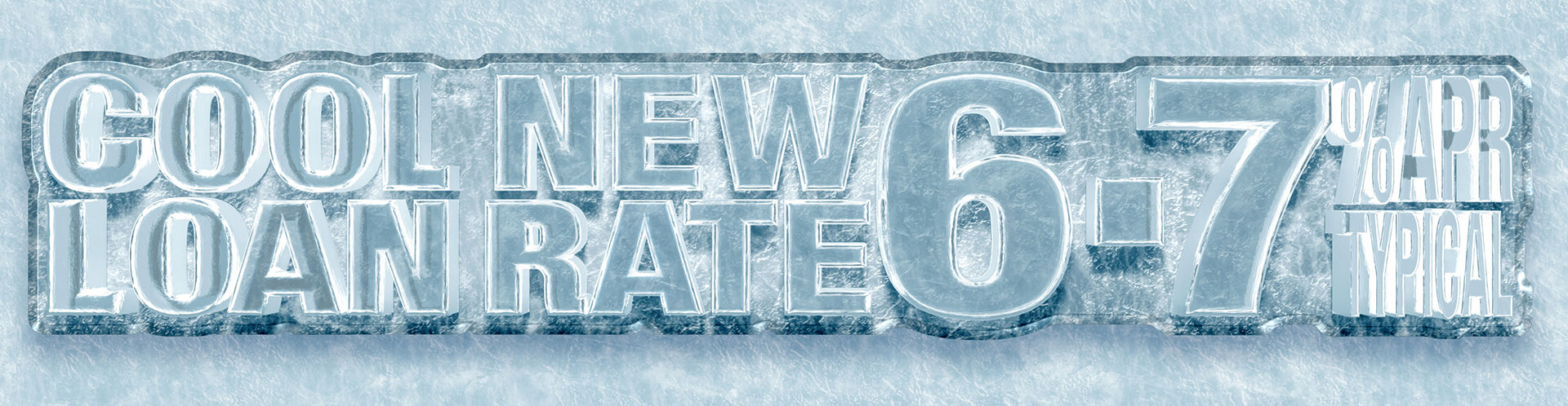 cg rendered 3d text built to look like solid ice created for Halifax building society