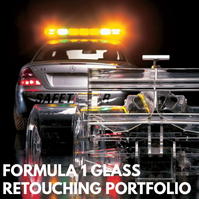 Formula 1 Glass retouching automotive campaign