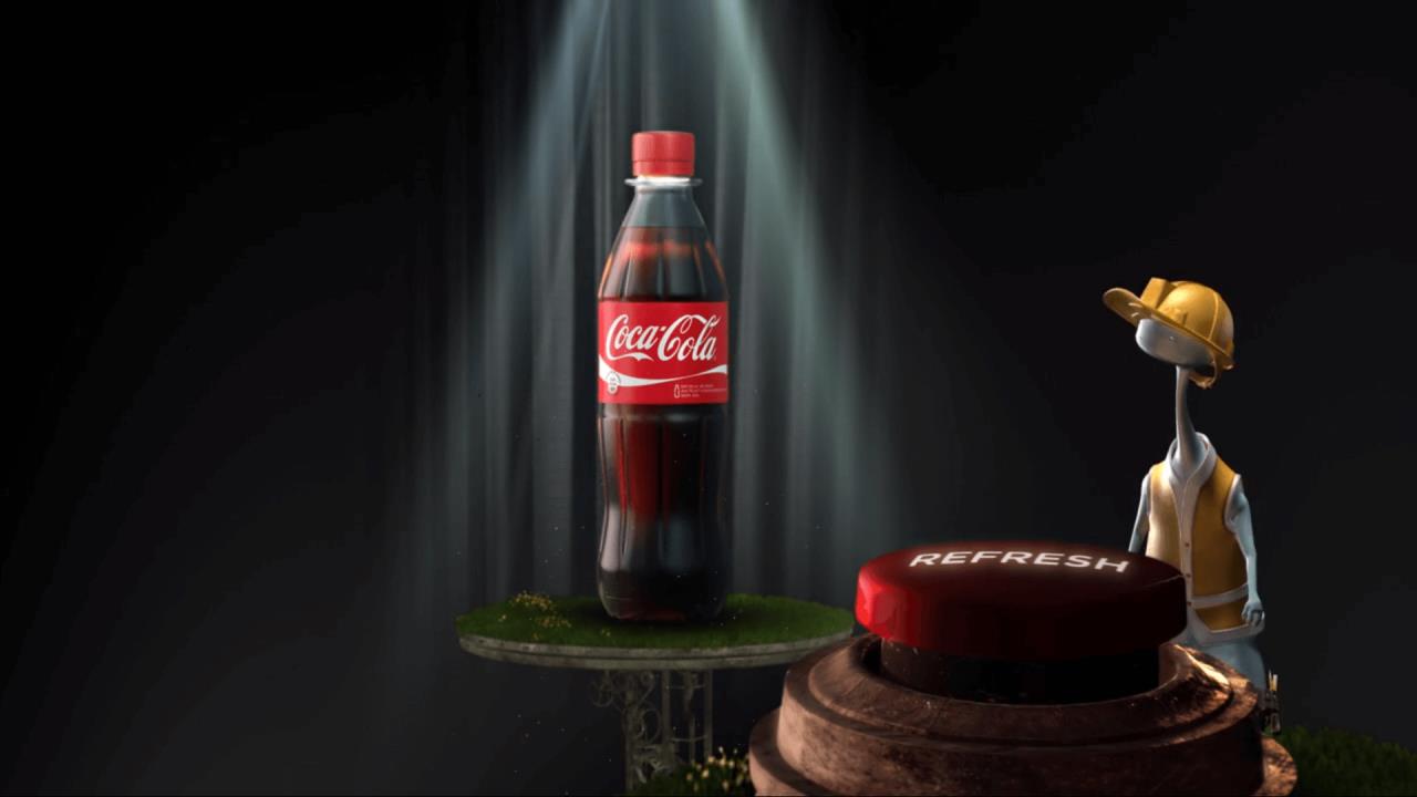 animated video ad for Coca-Cola
