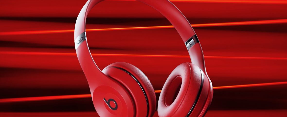 3D Product Rendering BEATS Solo Headphone Red