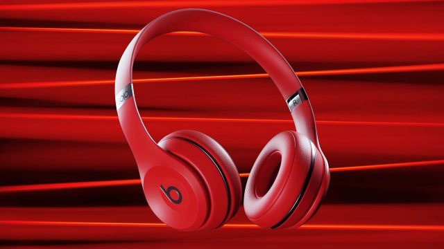 3D Product Rendering BEATS Solo Headphone Red