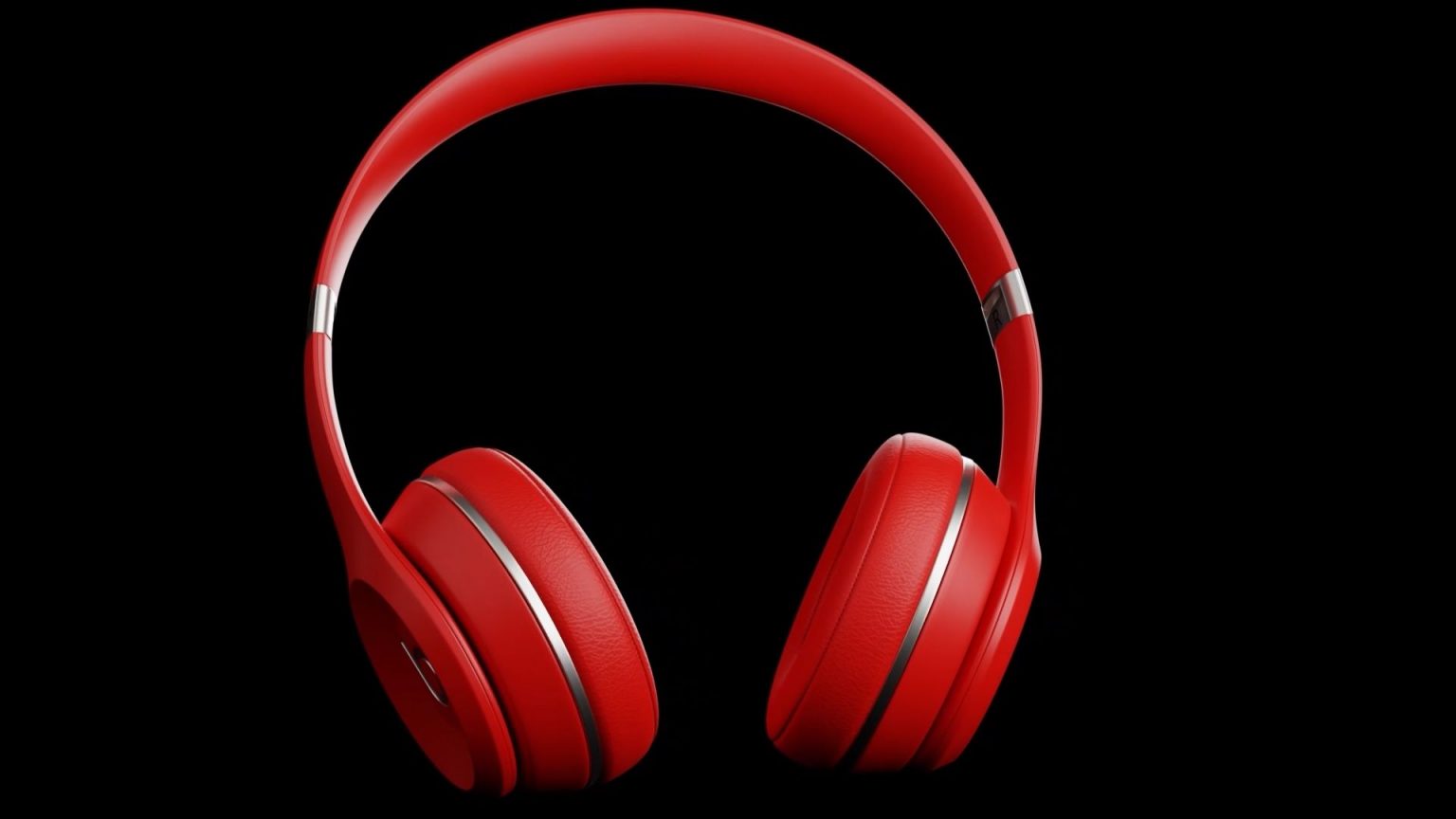 3D Product Renders BEATS Solo Headphone Red